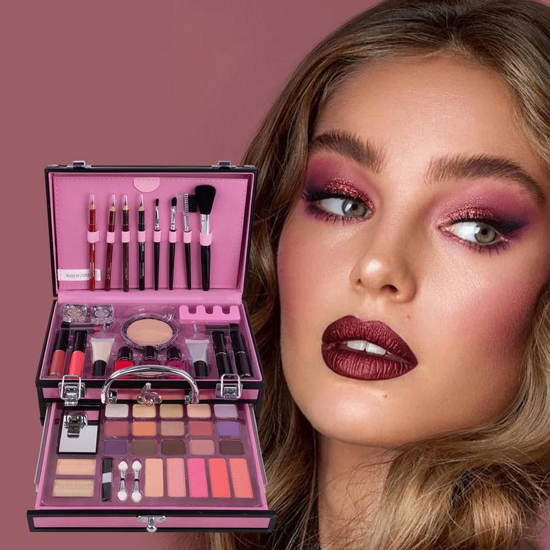 Sdattor Makeup Set All In 0ne Makeup Kit With Eyeshadow Blushes Brushes Lipstick Eyeliner Mascara Eyeshadow Palette Makeup Cosme